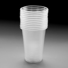 Одноразовая посуда: Набор стаканов одноразовых пластиковых прозрачных 200 мл 100 штук - фото 26180533