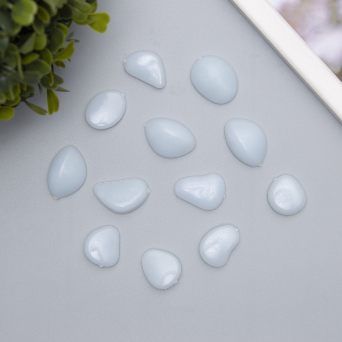 Декор для творчества пластик светится в темноте «Белые камешки», набор 12 шт.