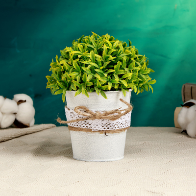 Кашпо «Ведёрко Линдберг», 9×9×9.5 см, белое