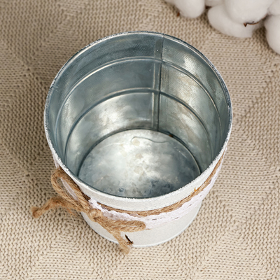 Кашпо «Ведёрко Линдберг», 10×10×10 см, белое