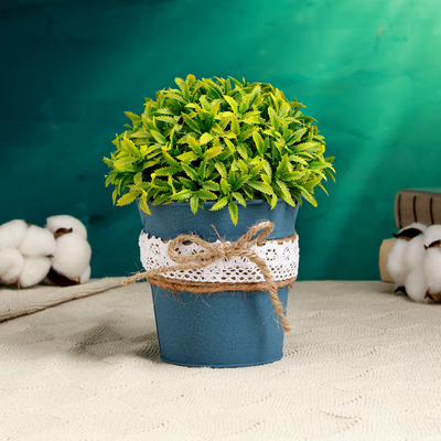 Кашпо «Ведёрко Линдберг», 10×10×10 см, синее