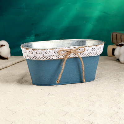 Кашпо - бонсай «Ведёрко Линдберг», 21×11×9.5 см, синее