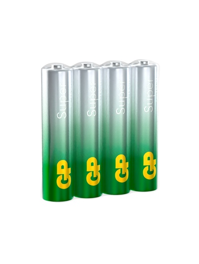 Батарейка алкалиновая GP Super, AAA, LR03-4S, 1.5 В, спайка, 4 шт.