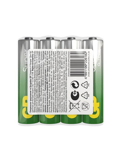 Батарейка алкалиновая GP Super, AAA, LR03-4S, 1.5 В, спайка, 4 шт.