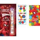 Свеча в торт сюрприз, с открыткой, Человек-паук - Фото 1