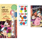 Свеча в торт сюрприз, с открыткой, Гравити Фолз - Фото 1