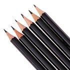 Набор карандашей чернографитных 6 штук, 2 В, В, НВ, НВ, Н, 2Н - Фото 2