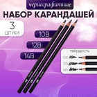 Набор карандашей чернографитных 3 штуки (14В, 12В, 10В) 10325527 - фото 25084381