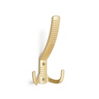 Крючок мебельный ТУНДРА TKT001, трехрожковый, матовое золото - Фото 3