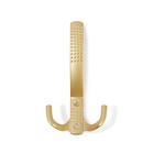 Крючок мебельный ТУНДРА TKT001, трехрожковый, матовое золото - Фото 5