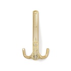 Крючок мебельный ТУНДРА TKT001, трехрожковый, матовое золото - Фото 6