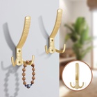 Крючок мебельный ТУНДРА TKT001, трехрожковый, матовое золото - Фото 2