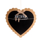 Панно настенное МДФ «Меловая доска. Сердце», декор, с прищепками, 1×28.5×29.5 см - Фото 4