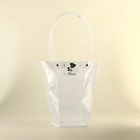 Сумка для цветов прозрачная, «Горошек», влагостойкая, 26×24×12 см - Фото 3