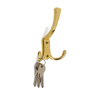 Крючок мебельный ТУНДРА TKT003 LIGHT, трехрожковый, золото - Фото 3