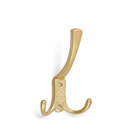 Крючок мебельный ТУНДРА TKT003 LIGHT, трехрожковый, матовое золото - Фото 2