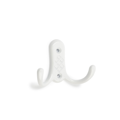 Крючок мебельный ТУНДРА TKd=024 LIGHT, двухрожковый, белый