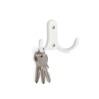 Крючок мебельный ТУНДРА TKd=024 LIGHT, двухрожковый, белый - Фото 3