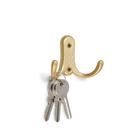 Крючок мебельный ТУНДРА TKd=024 LIGHT, двухрожковый, матовое золото - Фото 3