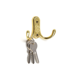 Крючок мебельный ТУНДРА TKd=024 LIGHT, двухрожковый, золото - Фото 3