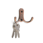 Крючок мебельный ТУНДРА TKd=024 LIGHT, двухрожковый, медь - Фото 3