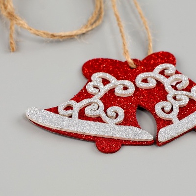 Новогоднее украшение «Колокольчики», на клеевой основе