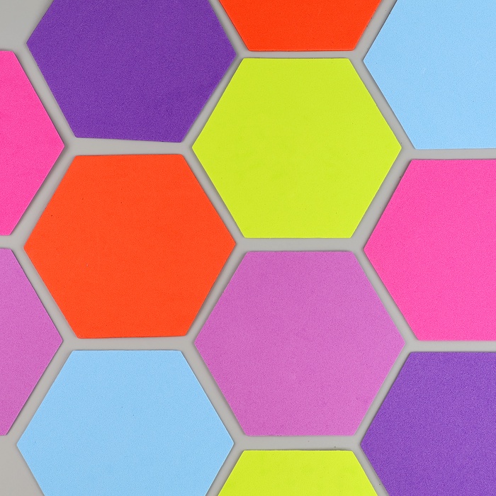 Набор фигурок из EVA «Шестиугольник», 12 шт., цвет МИКС - Фото 1