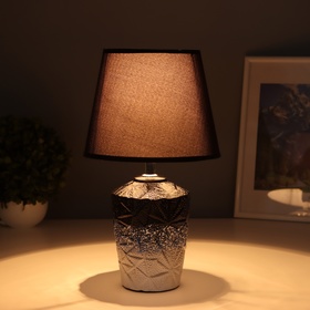 Лампа настольная «Дунмэй» 1×40 Вт Е14 черный/белый 19.5×19.5×35 см