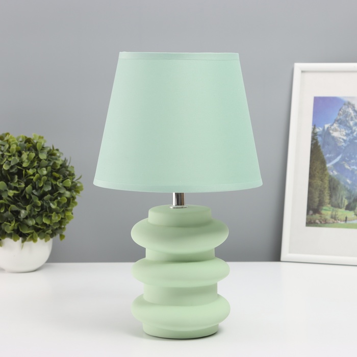 Лампа настольная «Цзяо» 1×40 Вт Е14 зеленый 19.5×19.5×35.5 см - Фото 1