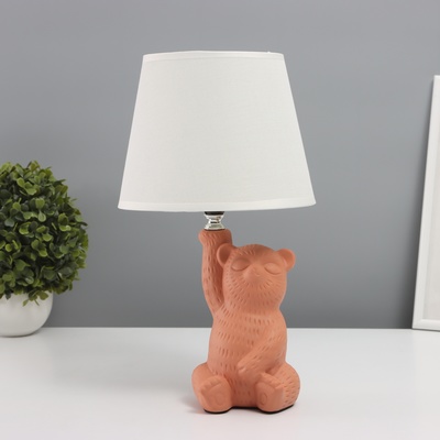 Лампа настольная «Миша» 1×40 Вт Е14 оранжевый 19.5×19.5×36 см