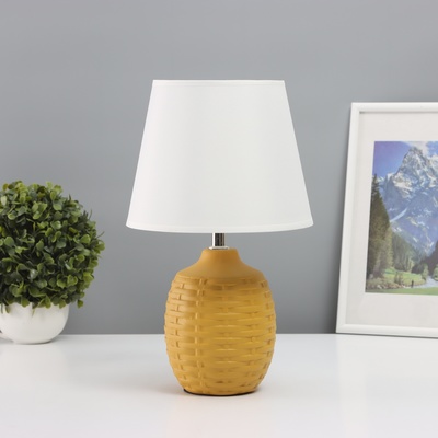 Лампа настольная «Плетение» 1×40 Вт Е14 желтый 19.5×19.5×35.5 см