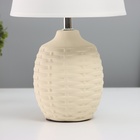 Лампа настольная «Плетение» 1×40 Вт Е14 бежевый 19.5×19.5×35.5 см - Фото 4