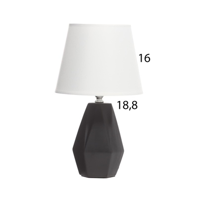 Лампа настольная «Грань» 1×40 Вт Е14 черный 19.5×19.5×35.5 см