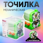 Точилка механическая с контейнером, Робот зеленый 10606272 - фото 25199993