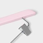 Плечики - вешалки для одежды LaDо́m, 3 шт., детские, с зажимами, 31.5×22 см, розовые - Фото 4