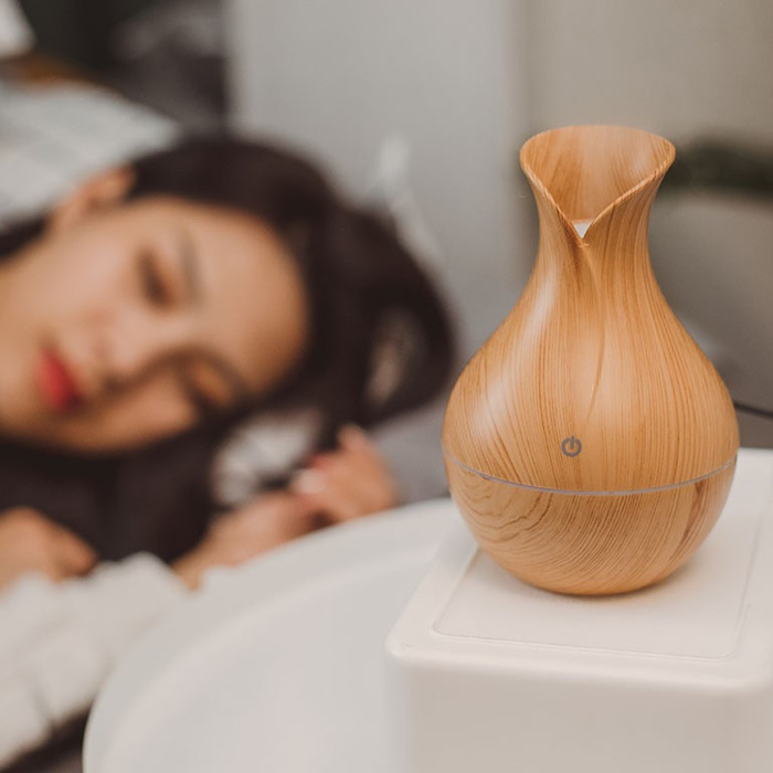 Увлажнитель воздуха LHU-01, ультразвуковой, 200 мл, с подсветкой, светлое дерево - Фото 1