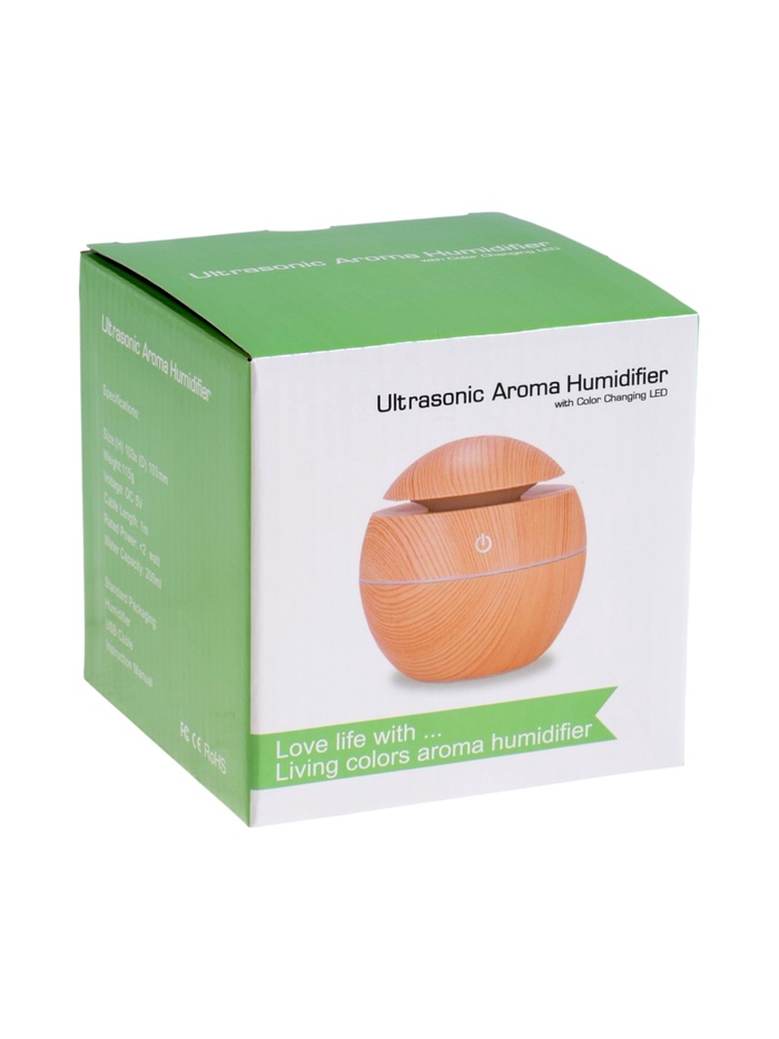 Увлажнитель воздуха HM-11, ультразвуковой 200 мл, подсвет., светлое дерево - фото 51924975