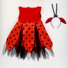 Карнавальный набор «Прекрасная Божья коровка»: платье, ободок, р. 98-104 см - Фото 2