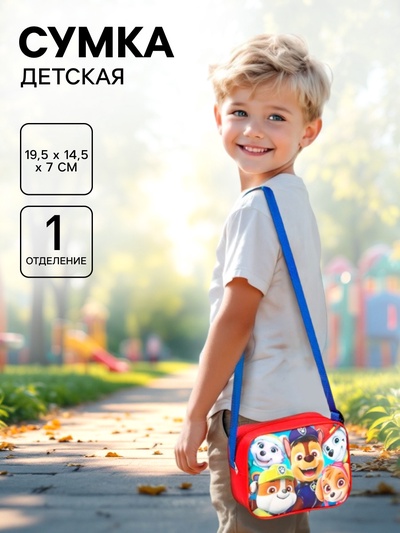 Сумка детская через плечо 19.5×14.5×7см, Щенячий патруль