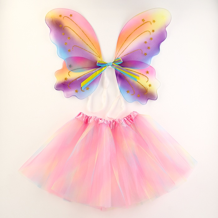 Карнавальный набор «Бабочка», юбка, крылья, розовый - Фото 1