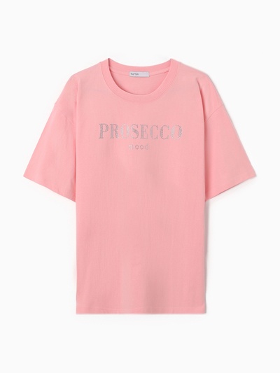 Футболка женская KAFTAN: Prosecco, розовая, размер 52-54