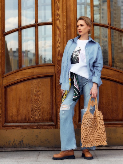 Футболка женская MIST Girl's rules, размер 46, белая