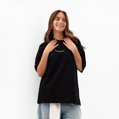 Футболка женская MIST Shine Bright, размер S, черная