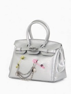 Сумка женская TEXTURA, на клапане, 24×19×14 см, серебристая - Фото 12