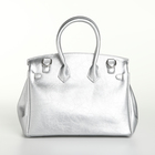 Сумка женская TEXTURA, на клапане, 24×19×14 см, серебристая - Фото 8