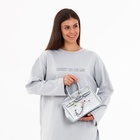 Сумка женская TEXTURA, на клапане, 24×19×14 см, серебристая - Фото 5