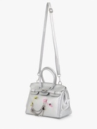 Сумка женская TEXTURA, на клапане, 24×19×14 см, серебристая - Фото 5