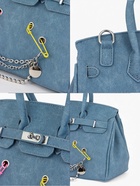 Сумка женская TEXTURA, на клапане, 24×19×14 см, синяя - Фото 10