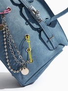 Сумка женская TEXTURA, на клапане, 24×19×14 см, синяя - Фото 6