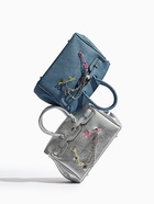 Сумка женская TEXTURA, на клапане, 24×19×14 см, синяя - Фото 3